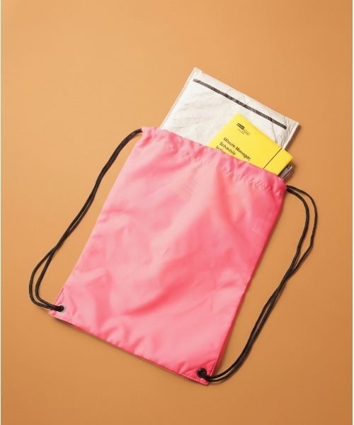 Stars Stripes(スターズストライプス)の「【Bag Base/バッグベース】 Premium gymsac ナイロンナップサック 耐水加工 ジムサック ヒモ付きバッグ 11リットル(バックパック/リュック・メンズ・ピンク/ライム/ホワイト/ネイビー/パープル/グレー/サックスブルー/ブラック/オリーブ・FREE)」の9枚目の写真