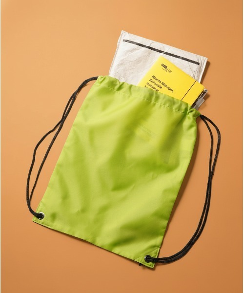 Stars Stripes(スターズストライプス)の「【Bag Base/バッグベース】 Premium gymsac ナイロンナップサック 耐水加工 ジムサック ヒモ付きバッグ 11リットル(バックパック/リュック・メンズ・ピンク/ライム/ホワイト/ネイビー/パープル/グレー/サックスブルー/ブラック/オリーブ・FREE)」の5枚目の写真