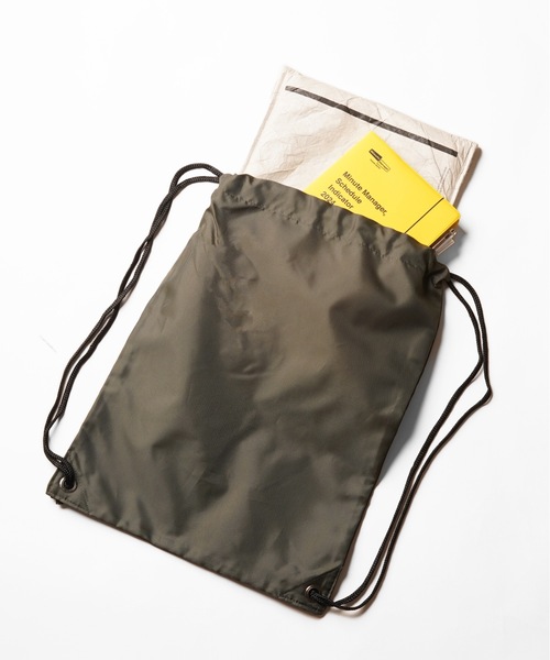 Stars Stripes(スターズストライプス)の「【Bag Base/バッグベース】 Premium gymsac ナイロンナップサック 耐水加工 ジムサック ヒモ付きバッグ 11リットル(バックパック/リュック・メンズ・ピンク/ライム/ホワイト/ネイビー/パープル/グレー/サックスブルー/ブラック/オリーブ・FREE)」の18枚目の写真