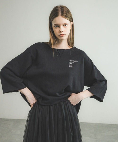 O0u(オーゼロユー)の「【relief O0u】ラメスウェットプルオーバー 152250(Tシャツ/カットソー・レディース・ブラック/グレー・FREE)」の3枚目の写真