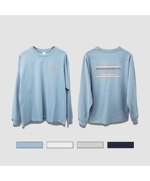 spiritoso（スピリトーゾ）の「【spiritoso】ORDINARYプリントロングＴシャツ(CP)（Tシャツ/カットソー・レディース・オリーブ/サックスブルー/ネイビー/オフホワイト・FREE）」の8枚目の写真