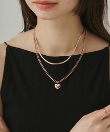 ciite'（シーテ）の「【 金属アレルギー対応 】 ハートネックレス & スネークチェーンネックレス 2セット  サージカルステンレス（ネックレス）」