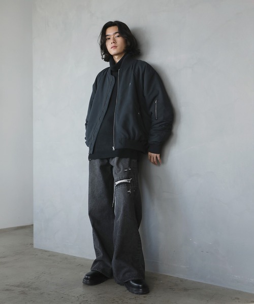 U.S. POLO ASSN.（ユーエスポロアッスン）の「U.S.POLO ASSN.別注 ルーズタートルネックニット（ニット/セーター・メンズ・ブラック/オフホワイト/グレー/ブルー・S/M/L/XL）」の11枚目の写真