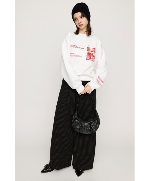 SLY(スライ)の「【WEB限定カラーあり】PHOTO LOGO SW TOPS フォト ロゴ スウェット トップス トレーナー(スウェット・レディース・ホワイト/ブラック/ブラウン/オレンジ/杢グレー・FREE)」の6枚目の写真