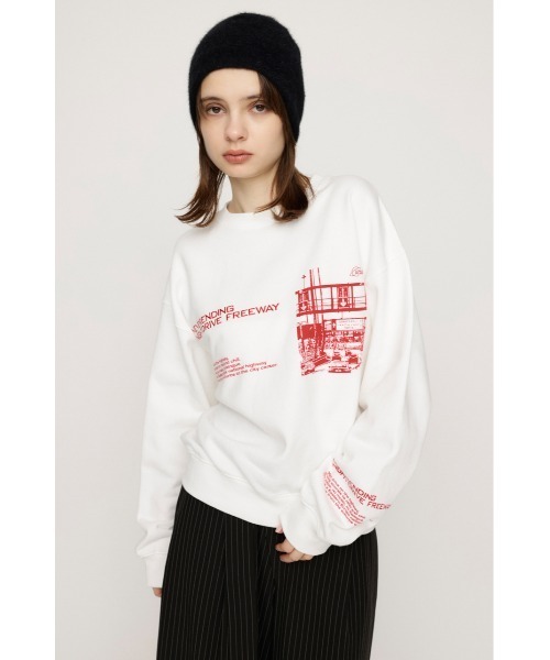 SLY(スライ)の「【WEB限定カラーあり】PHOTO LOGO SW TOPS フォト ロゴ スウェット トップス トレーナー(スウェット・レディース・ホワイト/ブラック/ブラウン/オレンジ/杢グレー・FREE)」の7枚目の写真