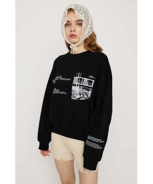 SLY(スライ)の「【WEB限定カラーあり】PHOTO LOGO SW TOPS フォト ロゴ スウェット トップス トレーナー(スウェット・レディース・ホワイト/ブラック/ブラウン/オレンジ/杢グレー・FREE)」の13枚目の写真