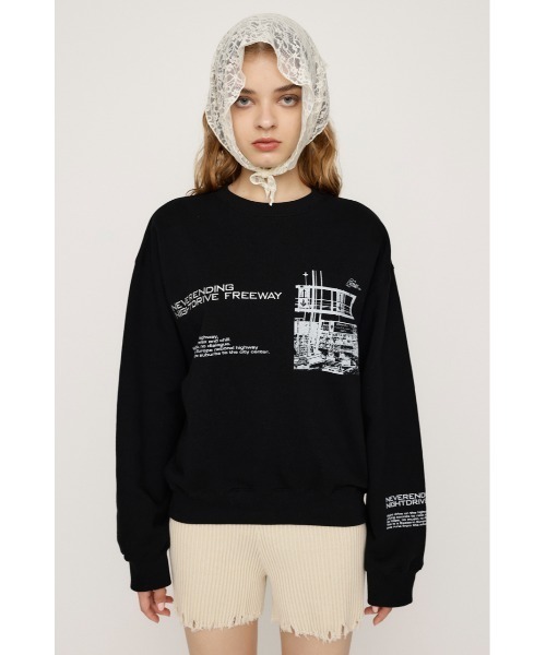 SLY(スライ)の「【WEB限定カラーあり】PHOTO LOGO SW TOPS フォト ロゴ スウェット トップス トレーナー(スウェット・レディース・ホワイト/ブラック/ブラウン/オレンジ/杢グレー・FREE)」の14枚目の写真