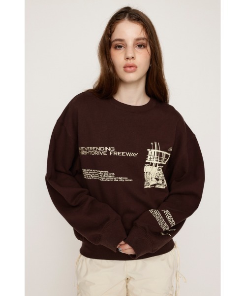 kolor ブラウン スウェット 1 SLY（スライ）の「【WEB限定カラーあり】PHOTO LOGO SW TOPS