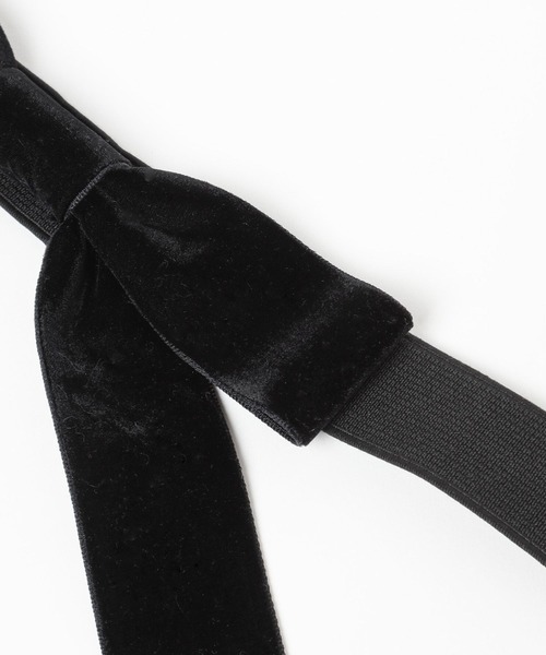 yuw(ユウ)の「ベロアリボンベルト 206313(ベルト・レディース・ブラック・FREE)」の3枚目の写真