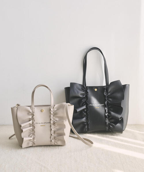 JILL by JILL STUART(ジルバイジルスチュアート)の「◇ライトワイドフリルトート(小)(トートバッグ・レディース・ブラック/ベージュ・FREE)」の18枚目の写真