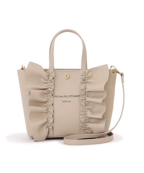JILL by JILL STUART(ジルバイジルスチュアート)の「◇ライトワイドフリルトート(小)(トートバッグ・レディース・ブラック/ベージュ・FREE)」の8枚目の写真