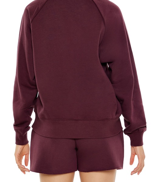 FOREVER 21(フォーエバー トゥエンティーワン)の「ラグラン裏起毛プルオーバー(スウェット・レディース・ブラック/バーガンディー・SMALL/MEDIUM)」の5枚目の写真