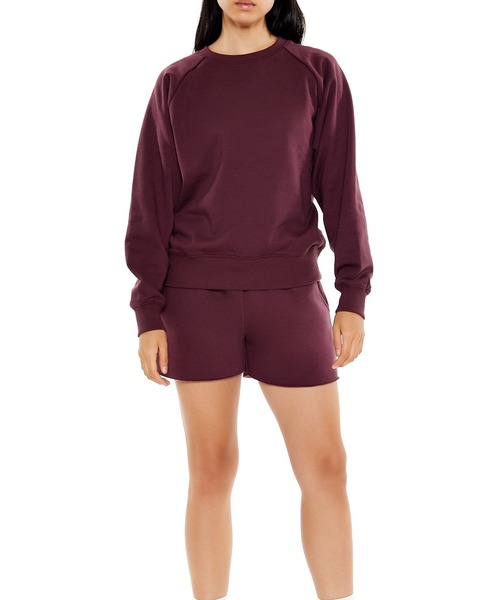 FOREVER 21(フォーエバー トゥエンティーワン)の「ラグラン裏起毛プルオーバー(スウェット・レディース・ブラック/バーガンディー・SMALL/MEDIUM)」の14枚目の写真