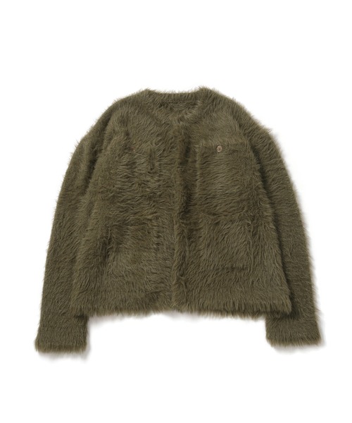 M TO R(ムウトアール)の「SHAGGY KNIT CARDIGAN(カーディガン/ボレロ・レディース・レッド/ホワイト/カーキ・38/40)」の14枚目の写真
