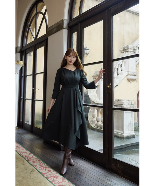 herlipto Grand Twill Ruffled Dress ワンピース Herlipto Grand Twill Ruffled Dress ワンピース