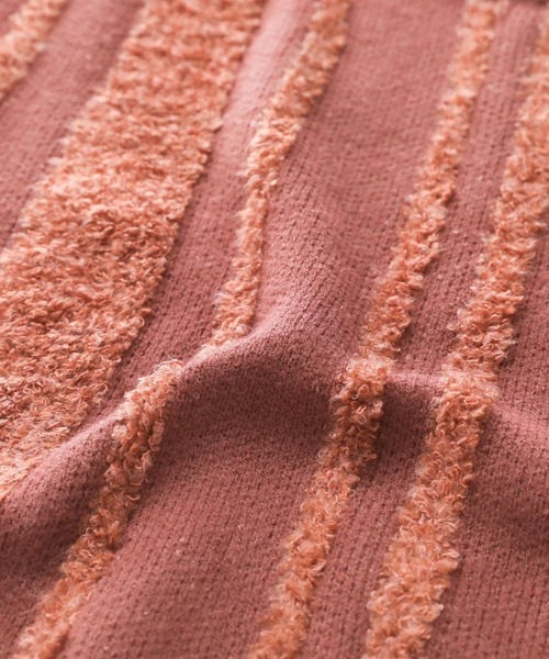 n'OrLABEL（ノアールレーベル）の「『ランダムパイルストライプニット』（ニット/セーター・レディース・オレンジ/ベージュ/グレー・FREE）」の16枚目の写真