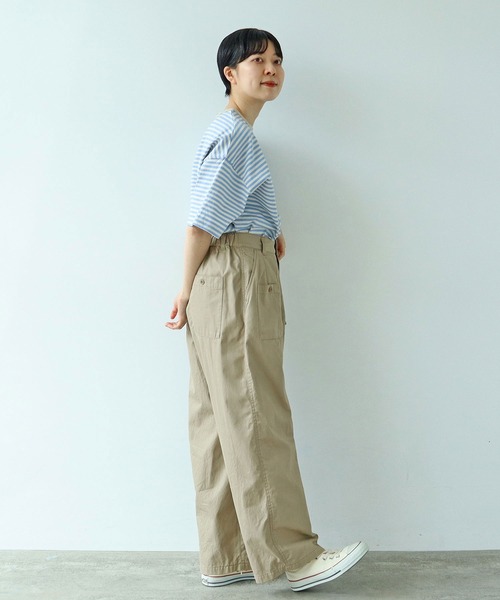 parici カーゴパンツ　カーキ ギャバ ミリタリーパンツ（その他パンツ）｜PAR ICI