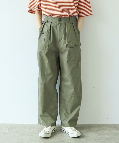 PAR ICI(パーリッシィ)の「ギャバ ミリタリーパンツ(その他パンツ・レディース・ベージュ/カーキ・FREE)」の4枚目の写真