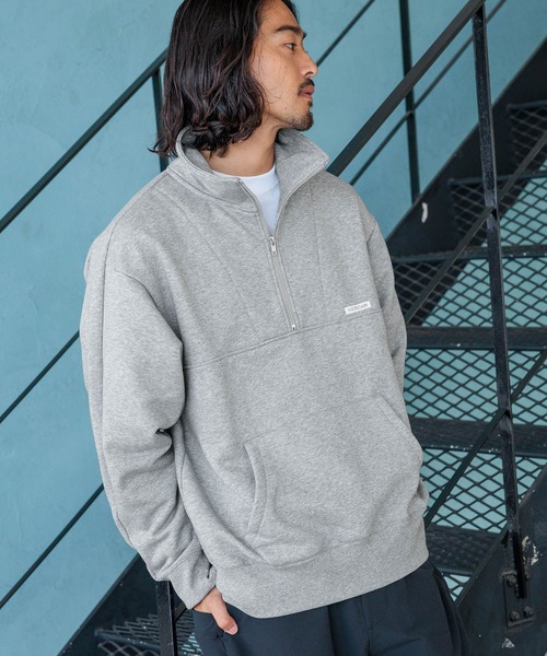 【セール】【HEREIAM MEN】ウォーム裏起毛ハーフZIP（スウェット）｜HEREIAM（ヘレイアム）