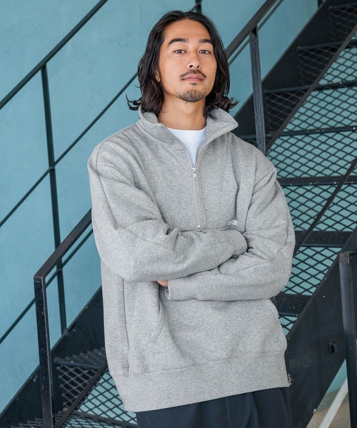 【セール】【HEREIAM MEN】ウォーム裏起毛ハーフZIP（スウェット）｜HEREIAM（ヘレイアム）