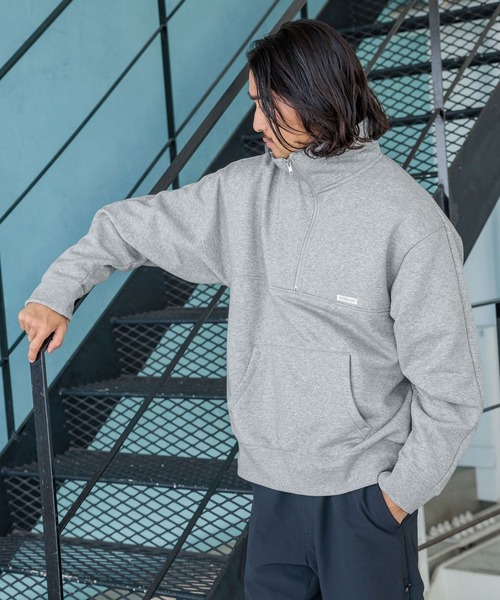 【セール】【HEREIAM MEN】ウォーム裏起毛ハーフZIP（スウェット）｜HEREIAM（ヘレイアム）