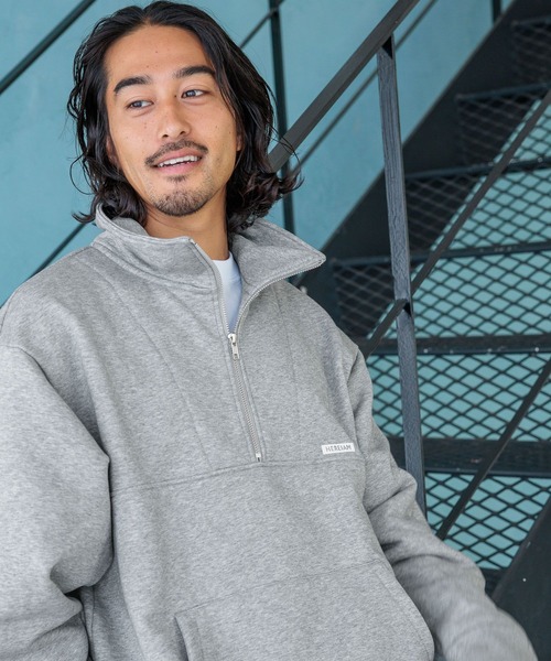 【セール】【HEREIAM MEN】ウォーム裏起毛ハーフZIP（スウェット）｜HEREIAM（ヘレイアム）