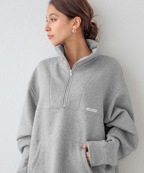 【セール】【HEREIAM MEN】ウォーム裏起毛ハーフZIP（スウェット）｜HEREIAM（ヘレイアム）