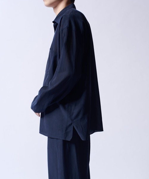 Lui's(ルイス)の「キュプラ混ワイド長袖シャツ(シャツ/ブラウス・メンズ・チャコールグレー/ネイビー/ブラック・FREE)」の17枚目の写真