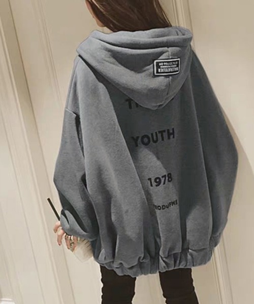 Miniministore(ミニミニストア)の「裏起毛 スウェットパーカー レディース(パーカー・レディース・ベージュ/グレー/ブラック・FREE)」の1枚目の写真