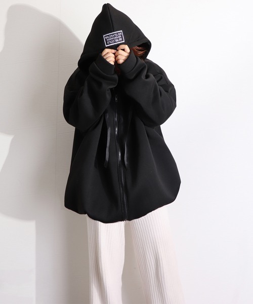 Miniministore(ミニミニストア)の「裏起毛 スウェットパーカー レディース(パーカー・レディース・ベージュ/グレー/ブラック・FREE)」の13枚目の写真