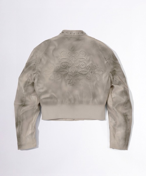 SCULPTOR（スカルプター）の「Emboss Faux Leather Bomber