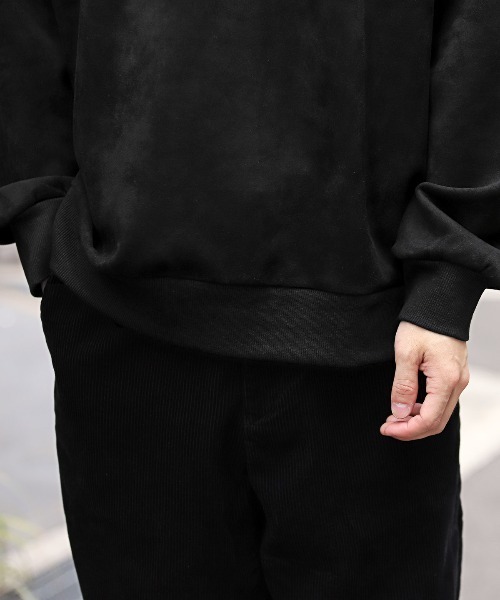 LUXSTYLE（ラグスタイル）の「薔薇刺繍ガールイラストバックプリントスエードトレーナー（スウェット・メンズ・ホワイト/ブラック・L/M）」の12枚目の写真