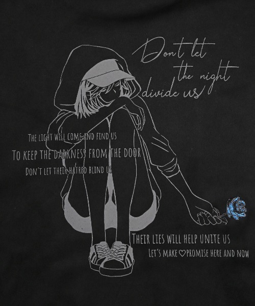 LUXSTYLE（ラグスタイル）の「薔薇刺繍ガールイラストバックプリントスエードトレーナー（スウェット・メンズ・ホワイト/ブラック・L/M）」の21枚目の写真