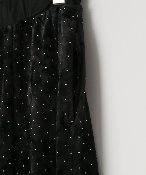 LOWRYS FARM（ローリーズファーム）の「ベロアドットパンツ　283943（その他パンツ・キッズ・ブラック/ネイビー・150cm/160cm）」の4枚目の写真