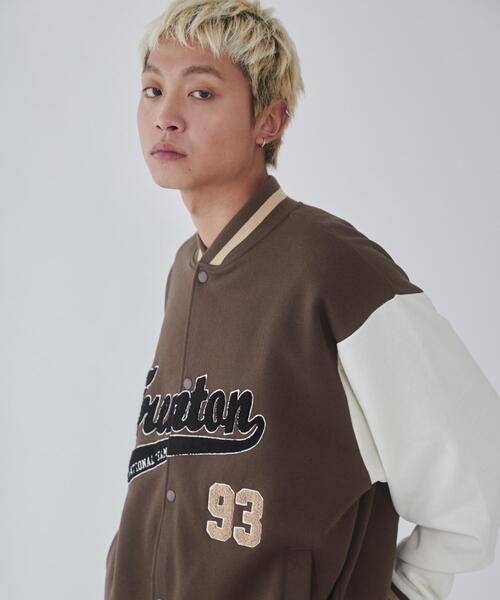 WEGO（ウィゴー）の「WEGO/サガラワッペンスウェットスタジャン（スタジャン・メンズ・ダークグリーン/ネイビー/ブラック/ブラウン・LARGE/MEDIUM）」の7枚目の写真