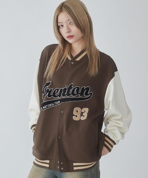 WEGO（ウィゴー）の「WEGO/サガラワッペンスウェットスタジャン（スタジャン・メンズ・ダークグリーン/ネイビー/ブラック/ブラウン・LARGE/MEDIUM）」の8枚目の写真