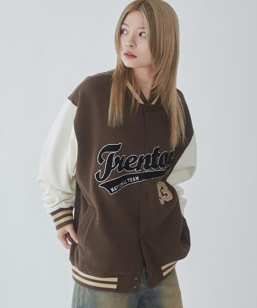 WEGO（ウィゴー）の「WEGO/サガラワッペンスウェットスタジャン（スタジャン・メンズ・ダークグリーン/ネイビー/ブラック/ブラウン・LARGE/MEDIUM）」の9枚目の写真