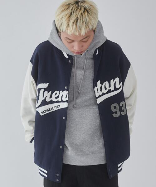 WEGO（ウィゴー）の「WEGO/サガラワッペンスウェットスタジャン（スタジャン・メンズ・ダークグリーン/ネイビー/ブラック/ブラウン・LARGE/MEDIUM）」の18枚目の写真