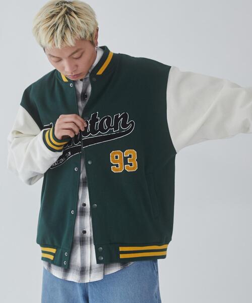 WEGO（ウィゴー）の「WEGO/サガラワッペンスウェットスタジャン（スタジャン・メンズ・ダークグリーン/ネイビー/ブラック/ブラウン・LARGE/MEDIUM）」の13枚目の写真