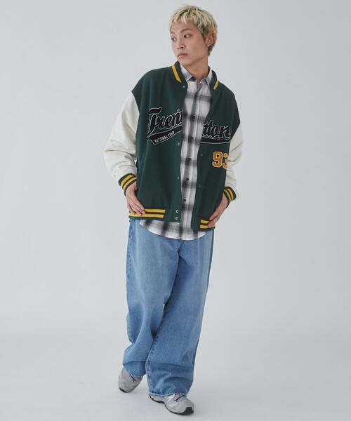 WEGO（ウィゴー）の「WEGO/サガラワッペンスウェットスタジャン（スタジャン・メンズ・ダークグリーン/ネイビー/ブラック/ブラウン・LARGE/MEDIUM）」の16枚目の写真