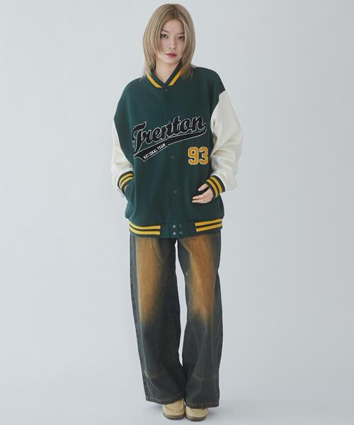 WEGO（ウィゴー）の「WEGO/サガラワッペンスウェットスタジャン（スタジャン・メンズ・ダークグリーン/ネイビー/ブラック/ブラウン・LARGE/MEDIUM）」の17枚目の写真