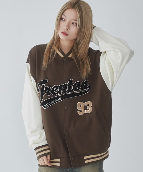 WEGO/【25年春夏新作】サガラワッペンスウェットスタジャン