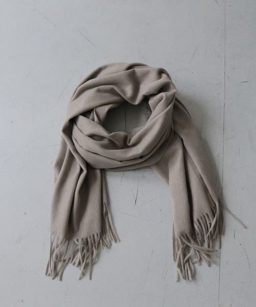 CLEIO（クレイオ）の「【CLEIO】ナチュラルフリンジマフラー（マフラー・レディース・オリーブ/ベージュ/グレー/モカ・FREE）」の19枚目の写真