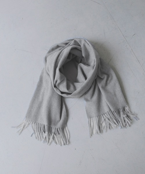 CLEIO（クレイオ）の「【CLEIO】ナチュラルフリンジマフラー（マフラー・レディース・オリーブ/ベージュ/グレー/モカ・FREE）」の20枚目の写真