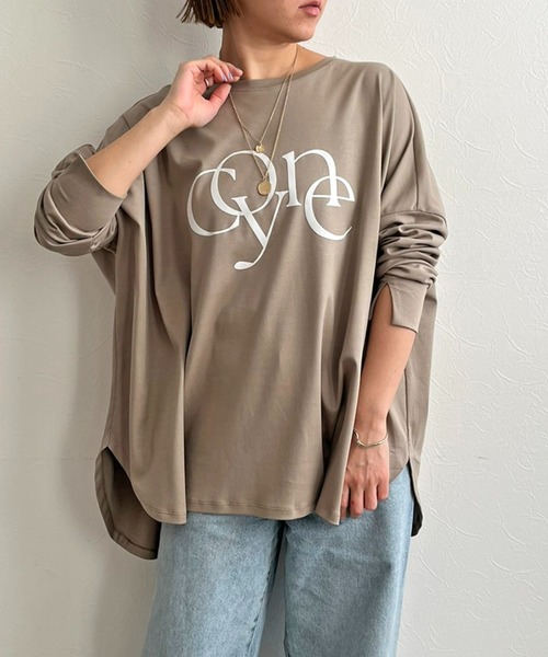 tシャツ ポンチョシルエットロゴロンT レディース セール】ポンチョシルエットロゴロンT（Tシャツ/カットソー