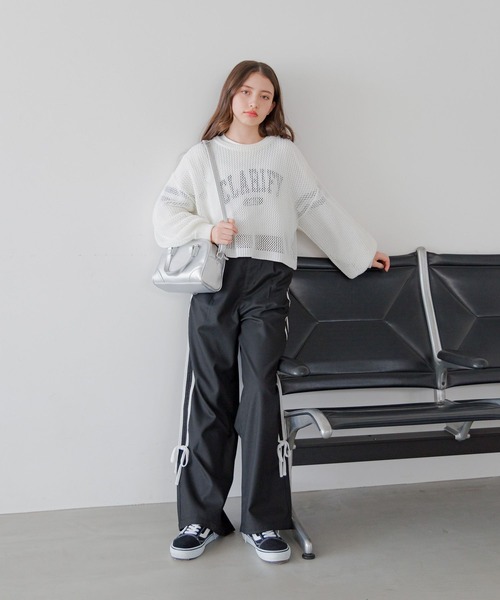 GLOBAL WORK（グローバルワーク）の「メッシュニットセットプルオーバー長袖/253184（ニット/セーター・キッズ・ホワイト系8/イエロー/パープル/ブラック/ホワイト系5・130cm/140cm/150cm/160cm）」の9枚目の写真