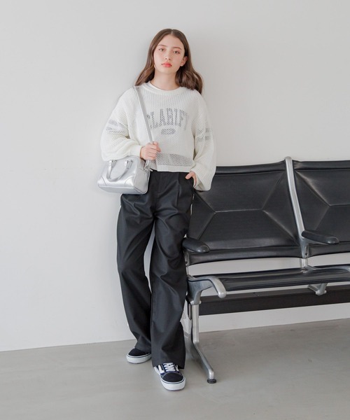 GLOBAL WORK（グローバルワーク）の「メッシュニットセットプルオーバー長袖/253184（ニット/セーター・キッズ・ホワイト系8/イエロー/パープル/ブラック/ホワイト系5・130cm/140cm/150cm/160cm）」の11枚目の写真