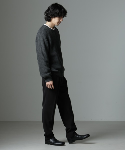 NANO universe（ナノユニバース）の「リラックス畦ニット（ニット/セーター・メンズ・ブラック/ホワイト/チャコール・L/M）」の20枚目の写真