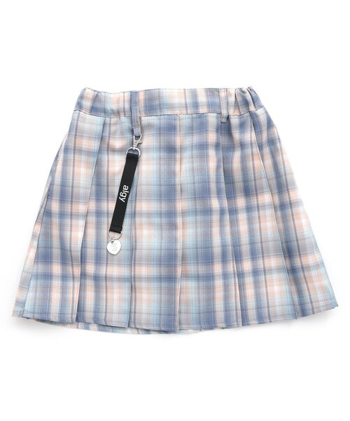 algy(アルジー)の「algyチャームチェックプリーツスカパン(スカート・キッズ・ブラック/サックスブルー/ネイビー/ピンク・XX-SMALL/X-SMALL/MEDIUM/SMALL)」の3枚目の写真