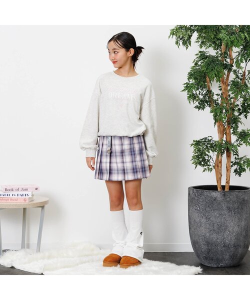 algy(アルジー)の「algyチャームチェックプリーツスカパン(スカート・キッズ・ブラック/サックスブルー/ネイビー/ピンク・XX-SMALL/X-SMALL/MEDIUM/SMALL)」の7枚目の写真